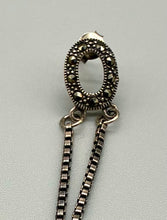 Load image into Gallery viewer, Vintage Pearl and Marcasite Sterling Silver drop earrings
