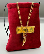 Load image into Gallery viewer, The Gilded Feather necklace
