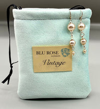 Load image into Gallery viewer, Vintage Pearl Triple Drop Earrings
