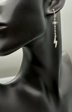 Load image into Gallery viewer, Stardust and Bolt Drop Earrings
