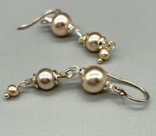 Load image into Gallery viewer, Vintage Pearl Triple Drop Earrings

