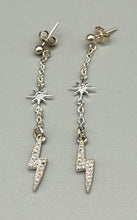 Load image into Gallery viewer, Stardust and Bolt Drop Earrings
