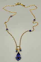 Load image into Gallery viewer, Vintage Sapphire Cabochon Necklace
