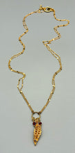 Load image into Gallery viewer, The Gilded Feather necklace

