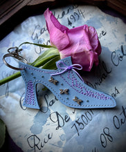 Load image into Gallery viewer, Marie Antoinette Leather Bag Charm - Powder Blue
