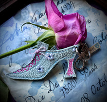 Load image into Gallery viewer, Marie Antoinette Leather Bag Charm - Eau De Nil
