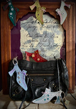 Load image into Gallery viewer, Marie Antoinette Leather Bag Charm - Powder Blue
