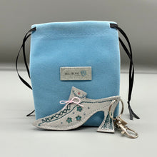 Load image into Gallery viewer, Marie Antoinette Leather Bag Charm - Silver
