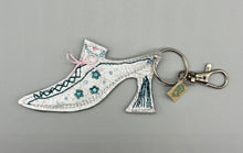 Load image into Gallery viewer, Marie Antoinette Leather Bag Charm - Silver

