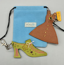 Load image into Gallery viewer, Marie Antoinette Leather Bag Charm - Apple Green
