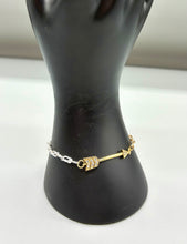 Load image into Gallery viewer, Mixed Metal Crystal Arrow Bracelet
