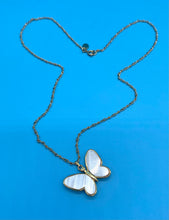 Load image into Gallery viewer, Vintage Trifari Mother of Pearl Butterfly Necklace
