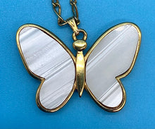 Load image into Gallery viewer, Vintage Trifari Mother of Pearl Butterfly Necklace
