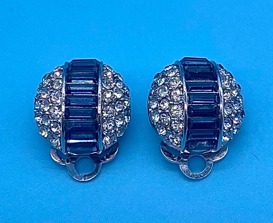 Vintage Art Deco style clip on earrings