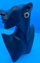 Load image into Gallery viewer, Vintage Jewelcraft Gold tone Red Cabochon Stone clip on earrings
