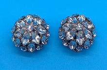 Load image into Gallery viewer, Vintage Rhinestone Starburst clip on earrings
