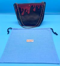 Load image into Gallery viewer, Black leather drip bag
