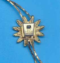 Load image into Gallery viewer, Vintage Black Daisy Gold Slider Necklace
