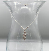 Load image into Gallery viewer, Antique Silver Snake and Bead Necklace
