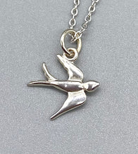 Load image into Gallery viewer, Swallow Silver Necklace
