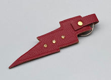 Load image into Gallery viewer, Red Leather and Swarvoski lightning bolt bag charm/keyring
