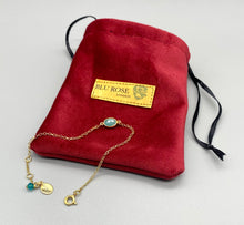 Load image into Gallery viewer, Gold Vermeil and Amazonite Oval Stone Bracelet

