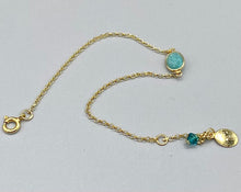 Load image into Gallery viewer, Gold Vermeil and Amazonite Oval Stone Bracelet
