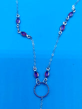 Load image into Gallery viewer, Vintage Sterling Silver Heart Locket Drop Necklace
