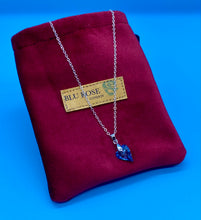 Load image into Gallery viewer, Mother's Day Blue Swarovski Heart Dedication Necklace
