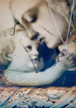 Load image into Gallery viewer, Mothers Day Pink Heart Swarovski Dedication Necklace
