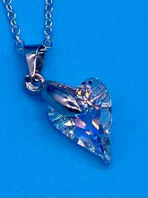 Load image into Gallery viewer, Mother's Day Clear Swarovski Crystal Heart Dedication Necklace
