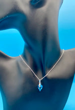 Load image into Gallery viewer, Mother's Day Blue Swarovski Heart Dedication Necklace
