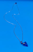Load image into Gallery viewer, Mother's Day Blue Swarovski Heart Dedication Necklace
