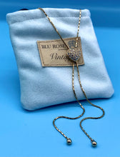 Load image into Gallery viewer, Vintage Heart Pave Slider Necklace
