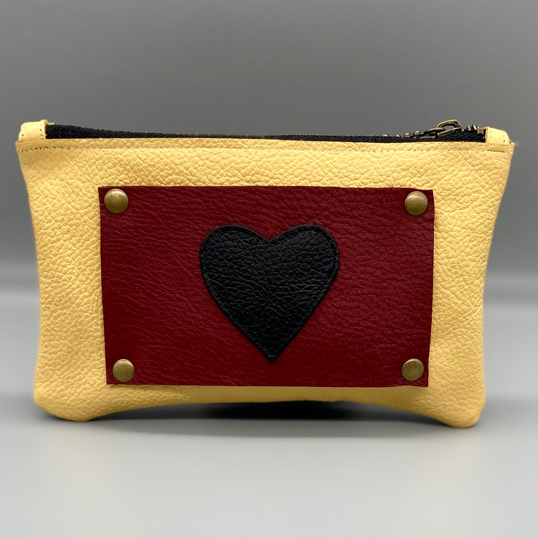 Yellow and red glasses pouch