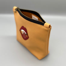 Load image into Gallery viewer, Yellow leather cherry pouch
