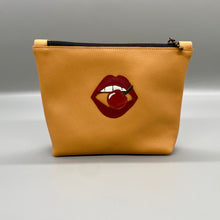 Load image into Gallery viewer, Yellow leather cherry pouch
