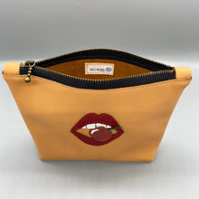 Load image into Gallery viewer, Yellow leather cherry pouch
