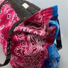 Load image into Gallery viewer, Pink/blue bandana print tote
