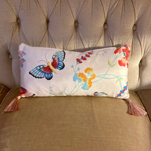 Load image into Gallery viewer, Vintage silk butterfly hope cushion
