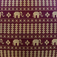 Load image into Gallery viewer, Vintage silk elephant print prosperity cushion
