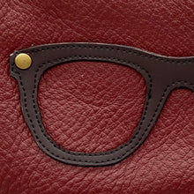 Load image into Gallery viewer, Burgundy &amp; black glasses pouch
