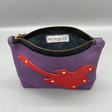 Load image into Gallery viewer, Purple leather guitar pouch
