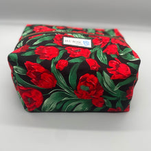 Load image into Gallery viewer, Red tulip print vanity bag
