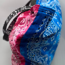 Load image into Gallery viewer, Pink/blue bandana print tote
