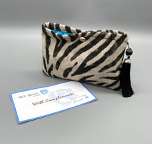 Load image into Gallery viewer, Black and White zebra pouch
