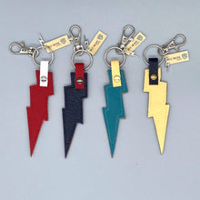 Load image into Gallery viewer, Leather coloured lightning bolt bag charms
