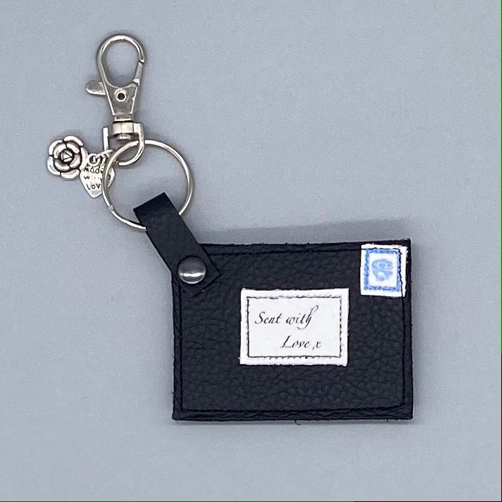 Leather Love letter bag charm