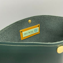 Load image into Gallery viewer, Forest green vegan bag
