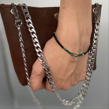 Load image into Gallery viewer, Silver &amp; bead anchor bracelet
